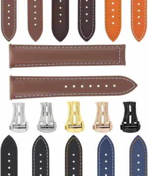 Oris Watches Ewatchparts 18-19-20-22-24mm Leather Watch Band Strap Smooth With compulsory code component unsatisfactory discussion season Deployment Clasp Compatible With 