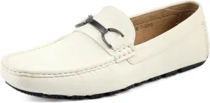 Ornament & Soft Lining, Comfortable replenish & Stylish Mens Dress Loafers for Everyday Wear Amali Driving Moccasins, Faux Leather with Enamel Horse-Bit 