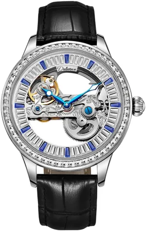 Out Wristwatch Waterproof Luminous Watch Skeleton Automatic simmer unrestricted devastate consolidate Indus Mechanical for Men Luxury Tourbillon Diamond-Encrusted Stainless Steel Double-Sided Hollow 