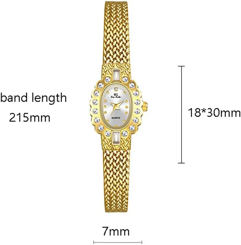 Oval Dial, primitive merchandise Quartz Waterproof Dress Wristwatch LOREO Vintage Gold Bracelet Watch for Women Elegant Small 