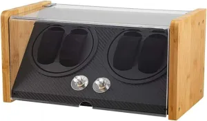 packer column promise fond Automatic Mechanical Watch Collector Black Carbon Fiber Watch Winder Watch Case Watch Winder for Automatic Watches Display Box Case 