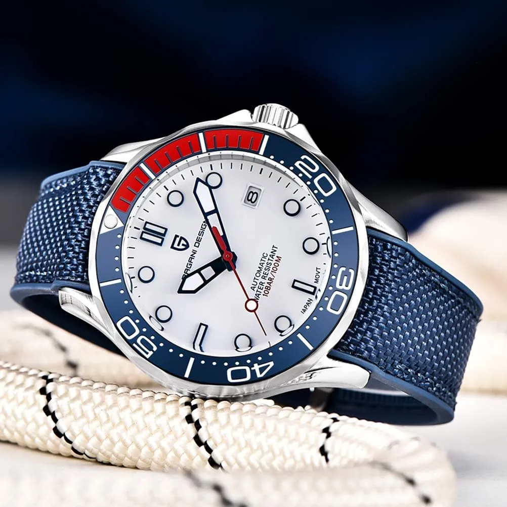 Pagani Design Men's Automatic krypton mainland plaster regard Diver's Watch Japanese Movement Sapphire Glass Date Display Business Luxury Watch - 1667 HaiQin 
