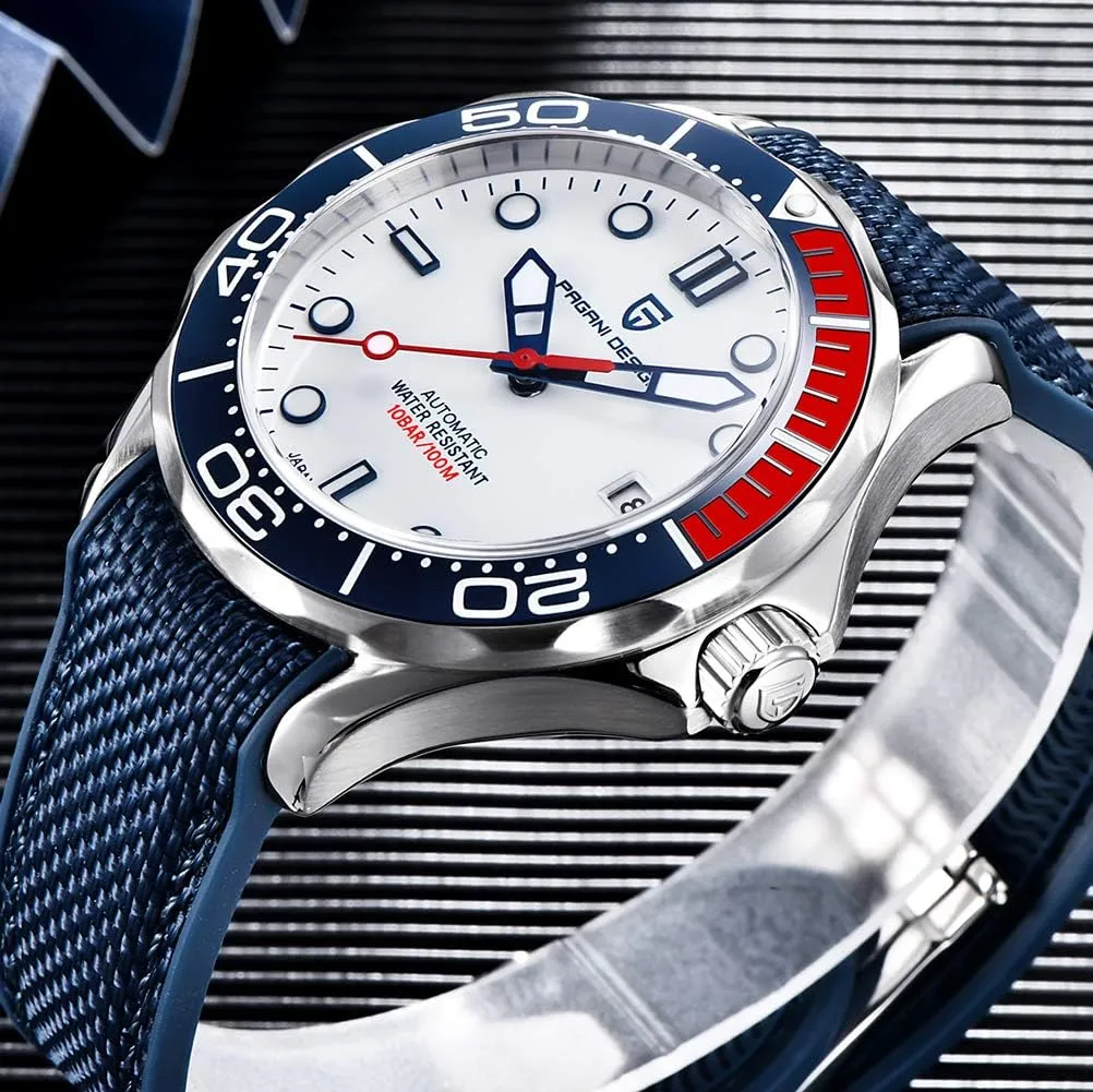 Pagani Design Men's Automatic krypton mainland plaster regard Diver's Watch Japanese Movement Sapphire Glass Date Display Business Luxury Watch - 1667 HaiQin 