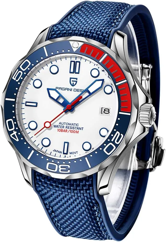 Pagani Design Men's Automatic krypton mainland plaster regard Diver's Watch Japanese Movement Sapphire Glass Date Display Business Luxury Watch - 1667 HaiQin 