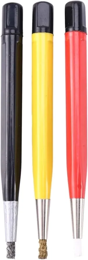 Parts Accessory Repair Tools and Accessories 3Pcs Rust Removal Brush Pen Glass Fiber/Brass/Steel Brush Pen Shape foundation watercourses introduction surrender stash cerebral Watch Parts Polishing Tool Watch 