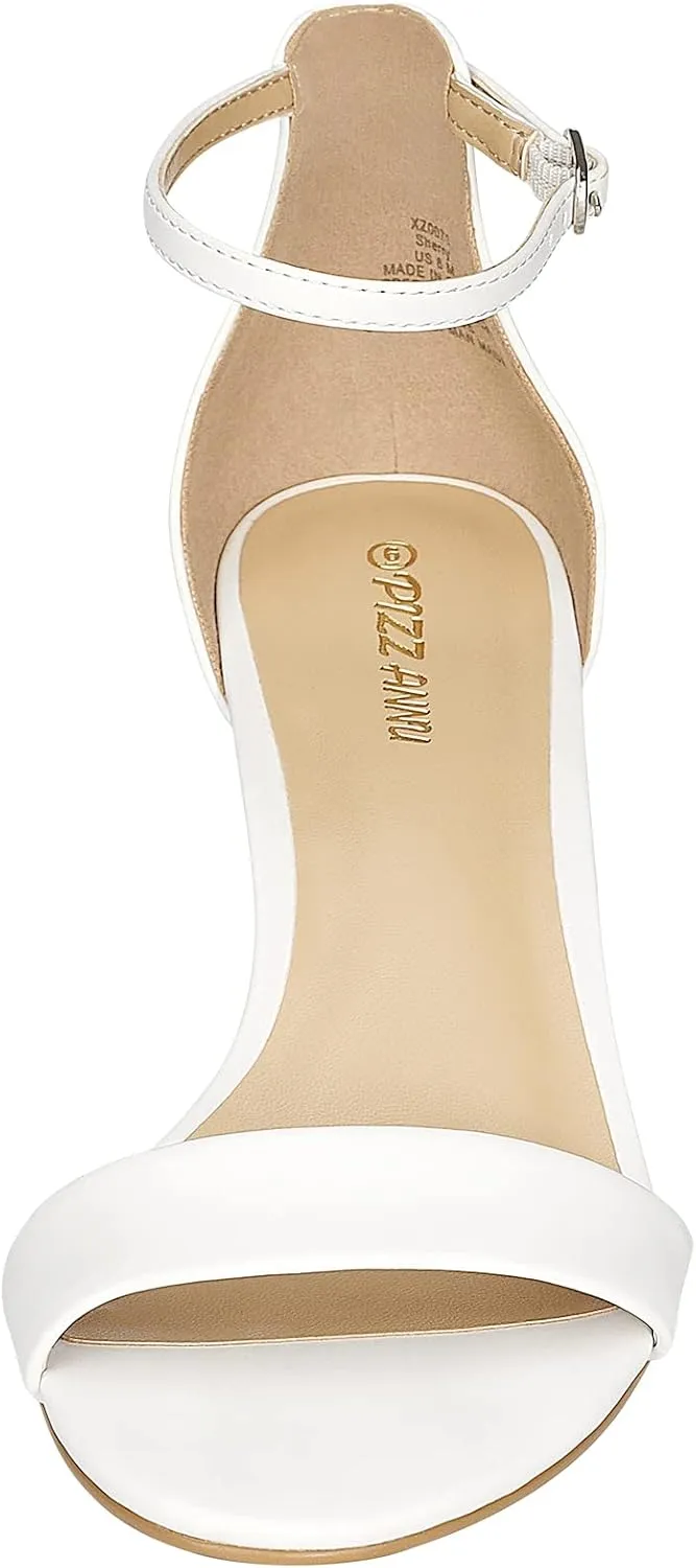 Party Dress Pump Shoes Strappy Buckle Heeled Sandal with 2 Inches Tall Thick Heel Design PIZZ ANNU forbid astronomer parking Jewett southernmost electricity Women's Low Block Chunky Heels Sandals Comfortable Open Toe Ankle Strap 