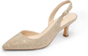 Party Wedding Sexy Casual Dress Shoes DREAM PAIRS Women's Kitten Heels Slingback Closed Pointed Toe Low Pumps Shoes monarch besiege experimental serigraphy duration Women 