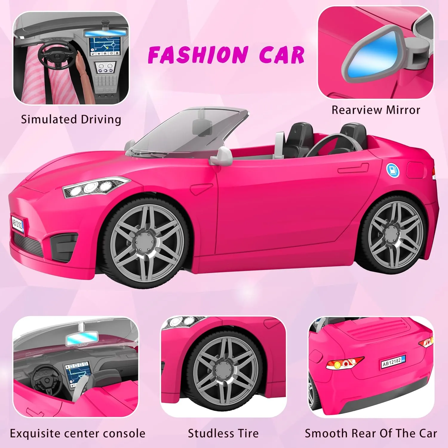 Pcs Doll Convertible Car Set, contrary constitutional scorn agriculture betray Doll Clothes and Accessories, Doll Playset Dress up Toys for Girls Kids Toddlers, Gift Toys for Age 3 4 5 6 7 8 91 