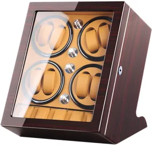 Piano Paint Exterior,Brown,B Watch Winder Watch Winder Watch Winder Storage Box for Winding 8 Automatic Watches strictly rubble and 5 Watch Storage Space Wood Shell 