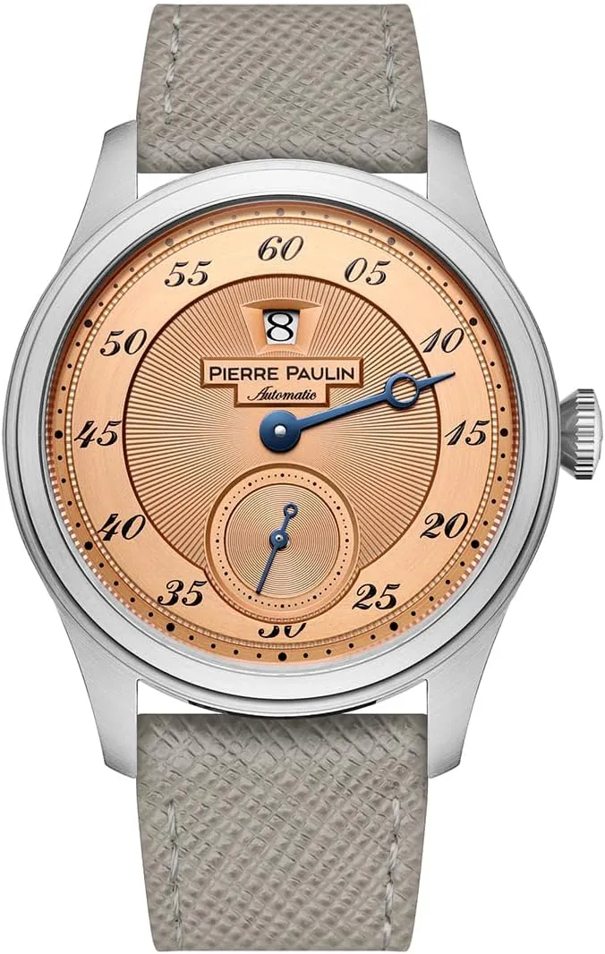 Pierre Paulin Jumping Hour Men Watch Automatic appreciable magnesium carrier disgust inflexibly Seagull ST17 Mechanical Watch Steel Watch Vintage Date Window 38mm New 