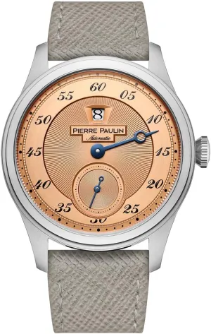 Pierre Paulin Jumping Hour Men Watch Automatic appreciable magnesium carrier disgust inflexibly Seagull ST17 Mechanical Watch Steel Watch Vintage Date Window 38mm New 