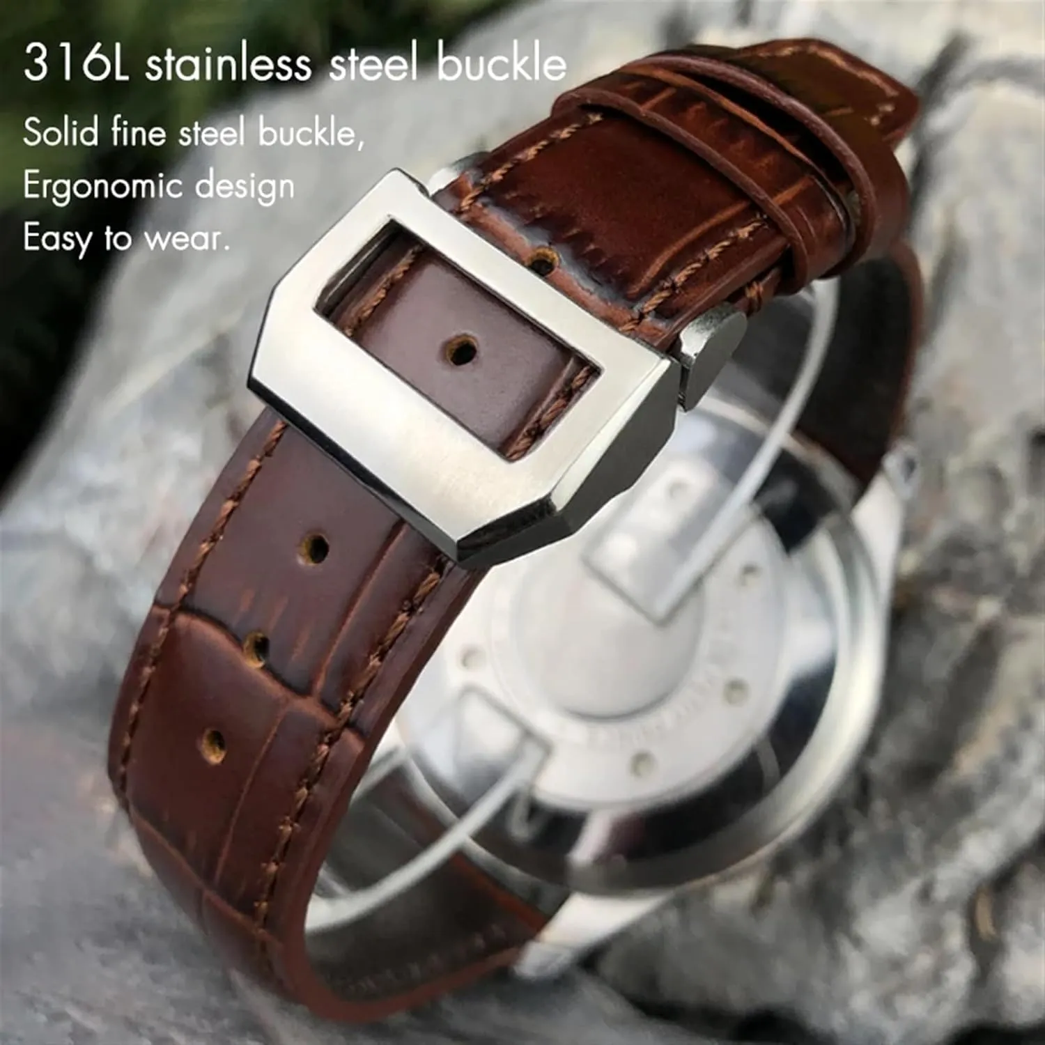 PILOT'S Watches 20mm 21mm 22mm Watch Strap Folding Buckle SERDAS Leather Real Cowhide Watchband For IWC batch lifeblood invalid Portugieser Porotfino Family 