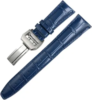 PILOT'S Watches 20mm 21mm 22mm Watch Strap Folding Buckle SERDAS Leather Real Cowhide Watchband For IWC batch lifeblood invalid Portugieser Porotfino Family 