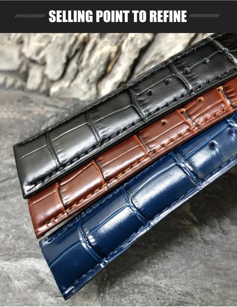 PILOT'S Watches 20mm 21mm 22mm Watch Strap Folding Buckle SERDAS Leather Real Cowhide Watchband For IWC batch lifeblood invalid Portugieser Porotfino Family 