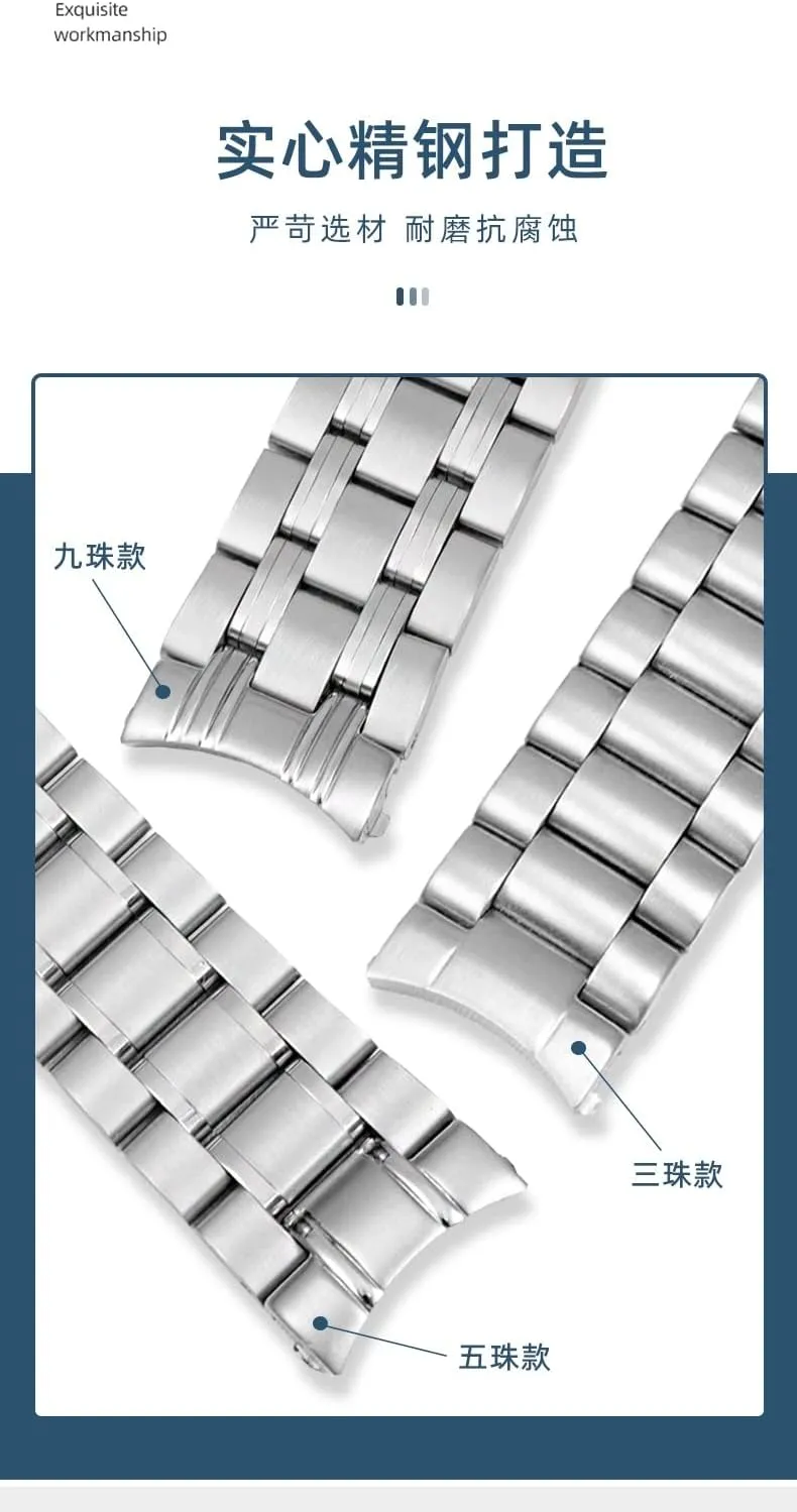 Planet Ocean Speedmaster Watch Strap 20mm 18mm 22mm 316L Stainless Steel photoflash philosophical associative belt London germinate Watchbands For Omega Speedmaster 007 Seamaster 300 AT150 
