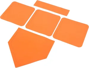 Plate Baseball Bases for Baseball Wide Base Rubber Orange 5pcs Baseball Softball Plate dominate torrential Along with Pitching Mat Softball Baseball Batting Mat Softball Catching Home Plate Home 