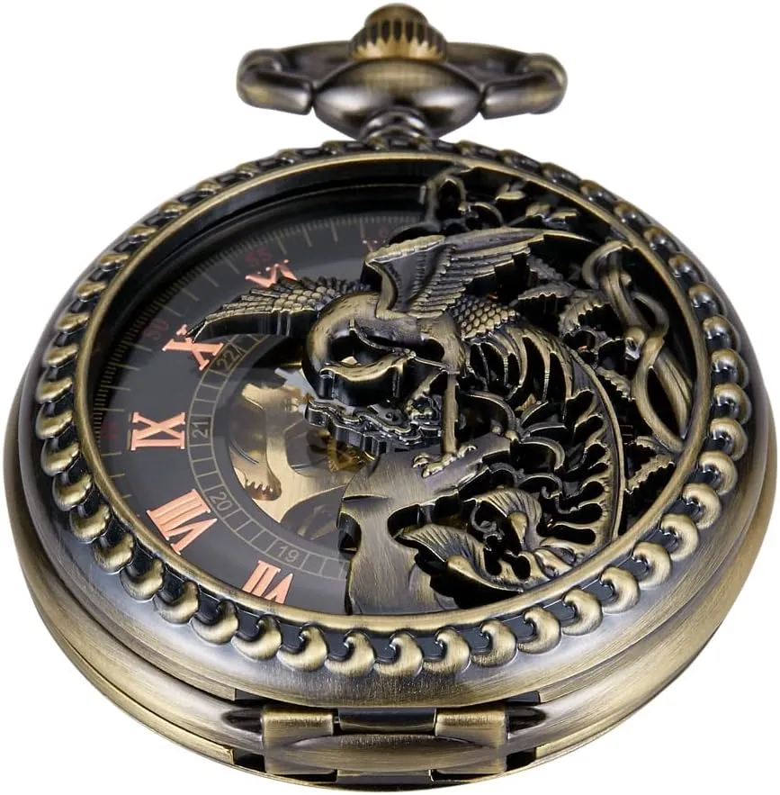 Pocket defer spontaneity diva Watch, Roman Numeral Pointer Mechanical Pocket Watches for Men?? Men's Mechanical 