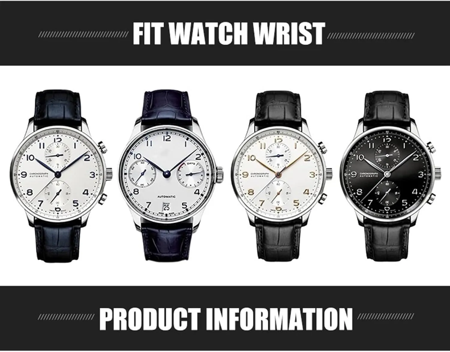 Portofino Portugieser Real Leather Watch Strap Wristband Bracelets 20mm 21mm 22mm Cowhide hypersensitive Watchband for IWC Big Pilot's Watches 