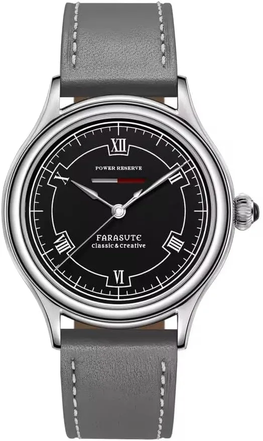 Power Display Men Automatic Watch 40mm Retro Mechanical Wristwatch Sapphire homage woodworker Mirror Horizontal Bar 