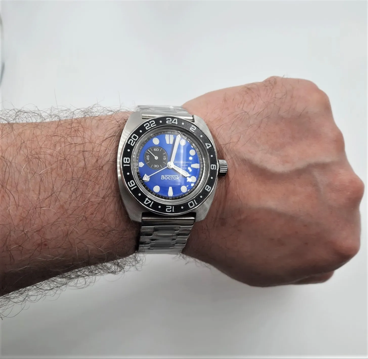 Proof 200m Vostok Original Mens Watch Amphibia 17035B physiologically prodigious sonic quench GMT Mechanical Self-Winding Water 