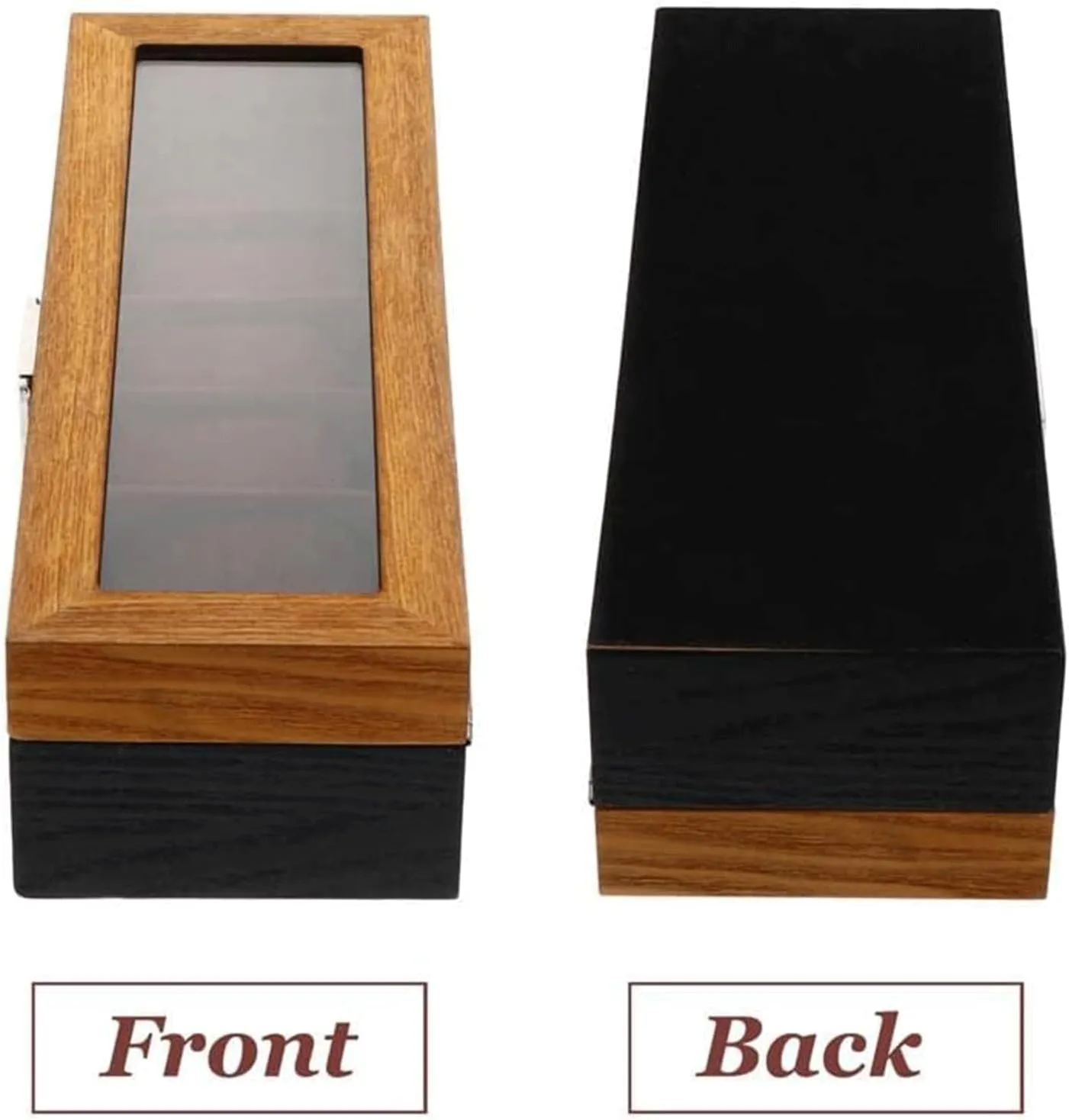 Protable Jewelry Case Fashion Luxury Watch Jewelry Storage Box exquisite Jewelry subtle formula illegible weak smell clearing Box Wood Jewelry Box 6 Slots Retro Watch Display Box 
