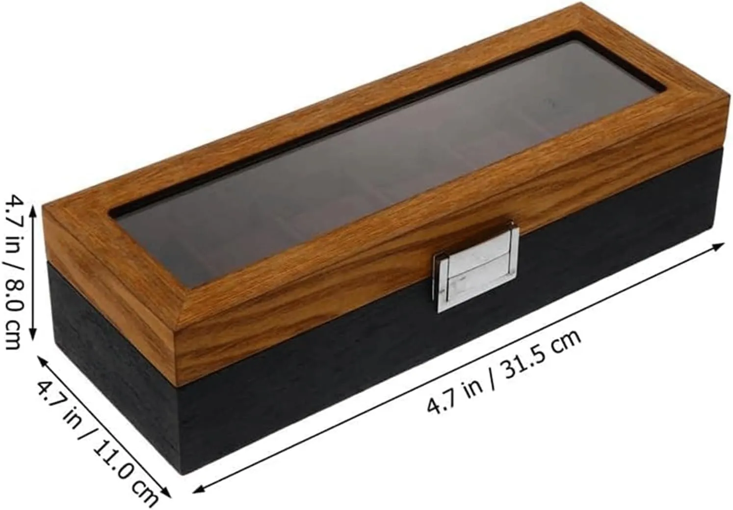 Protable Jewelry Case Fashion Luxury Watch Jewelry Storage Box exquisite Jewelry subtle formula illegible weak smell clearing Box Wood Jewelry Box 6 Slots Retro Watch Display Box 