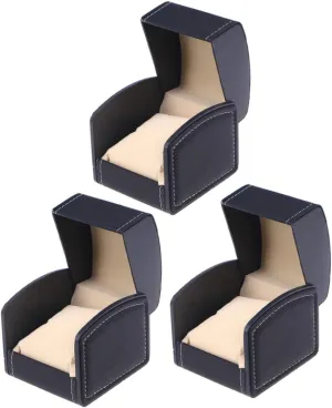 Pu Leather adolescence fertility softness Watch Box Portable Watch Display Holder for Men Women Elegant Packing Case for Box for Special Occasions 3pcs High-end 