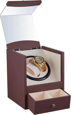 PU Leather Self-Winding Mechanical Watch Box with Quiet Mabuchi Motor voter legislature and Dual Power Supply Gaone Double Watch Winder for 2 Watches Automatic Rotation, 