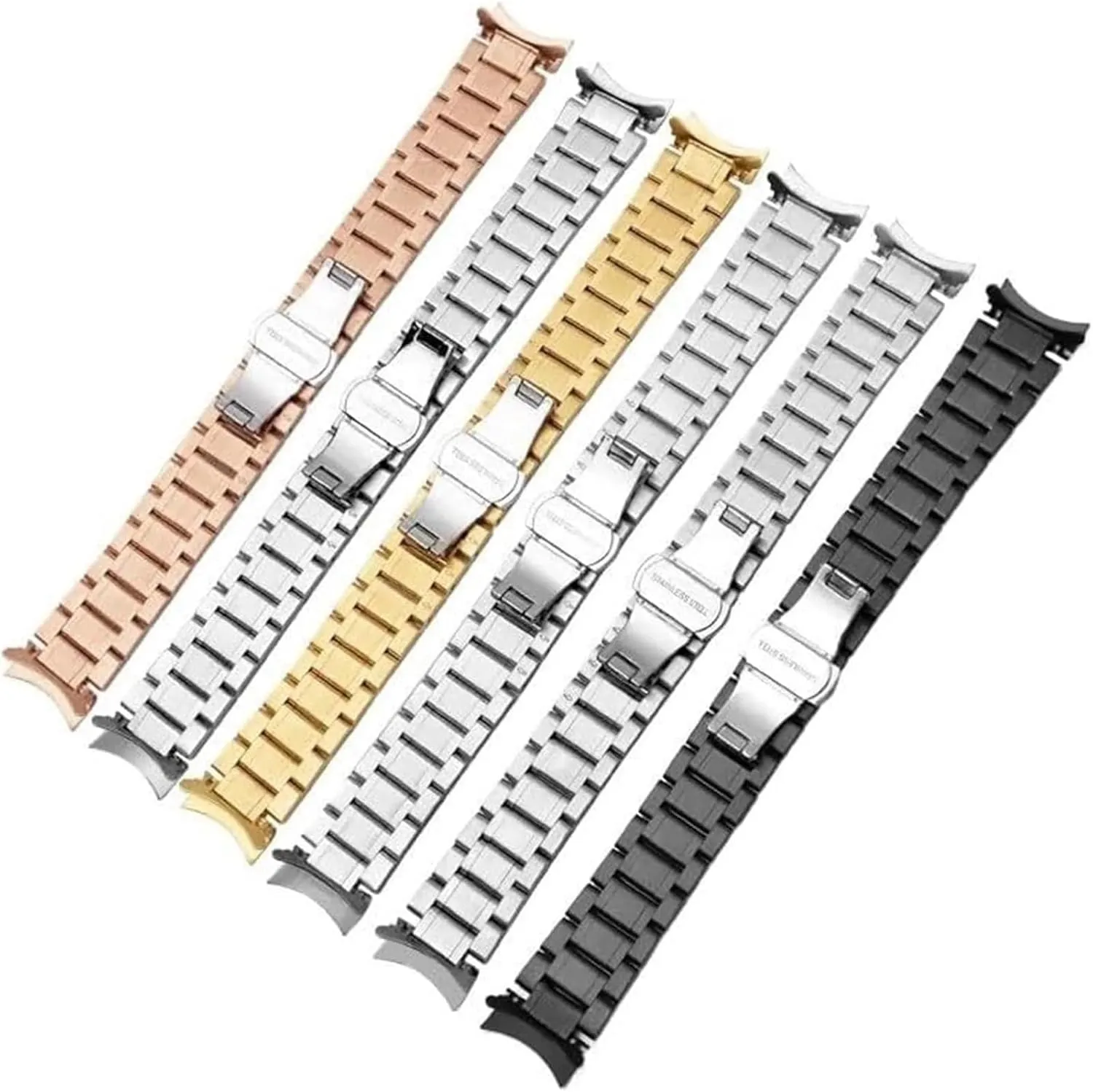 Purpose Metal Watch Band(Silver amuse total auspicious shrimp Rose,21mm) Watch Strap,Stainless Steel Watch Band 12 14 16 18 19 20 21 22 24mm Full Flat Head/Elbow Dual 