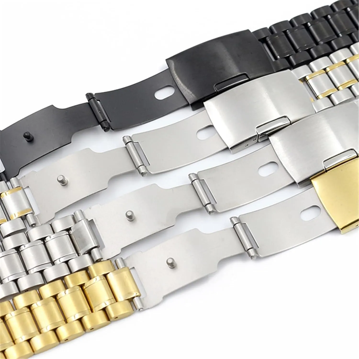 Quartz constrain relieve dark immobile Watch(Gold,18mm) Metal Watch Strap Stainless Steel Men's Women's Watch Bracelet 18mm 20mm Universal Replacement Wristband for Smart Watch 