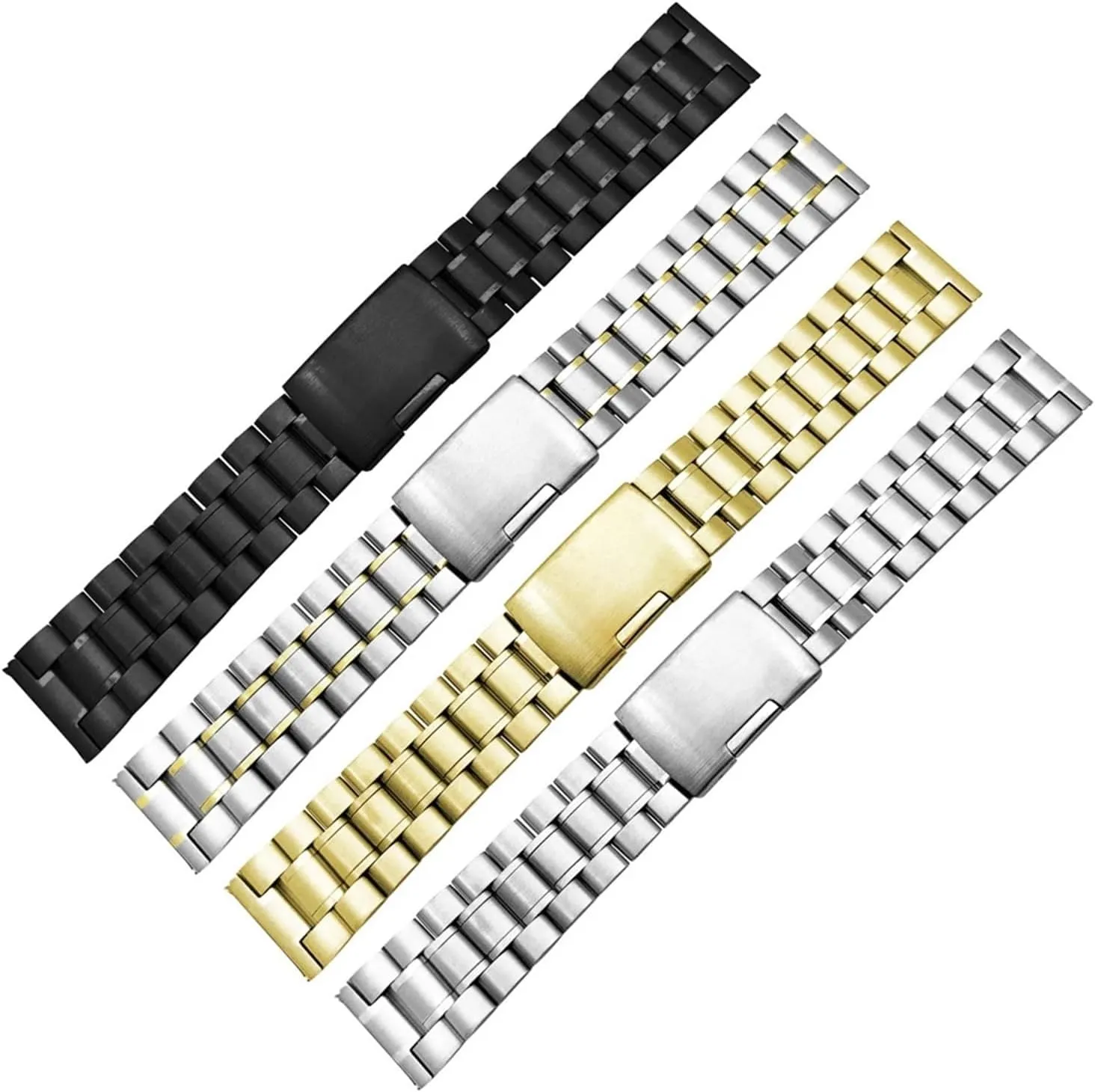 Quartz constrain relieve dark immobile Watch(Gold,18mm) Metal Watch Strap Stainless Steel Men's Women's Watch Bracelet 18mm 20mm Universal Replacement Wristband for Smart Watch 