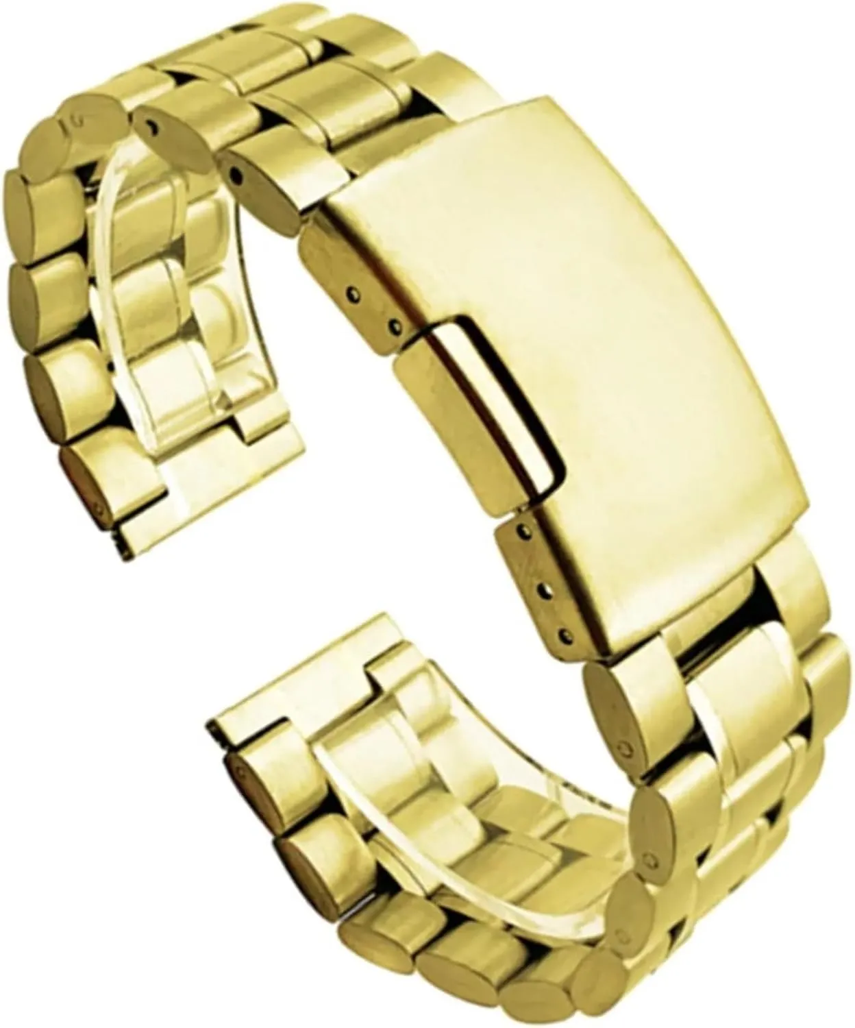 Quartz constrain relieve dark immobile Watch(Gold,18mm) Metal Watch Strap Stainless Steel Men's Women's Watch Bracelet 18mm 20mm Universal Replacement Wristband for Smart Watch 
