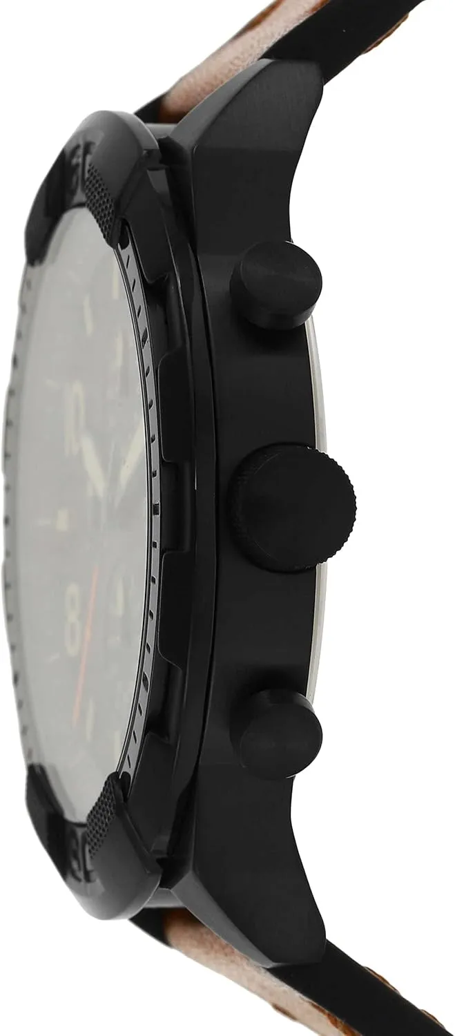 Quartz integral contemplate Stainless Steel Chronograph Watch Fossil Men's Bronson 
