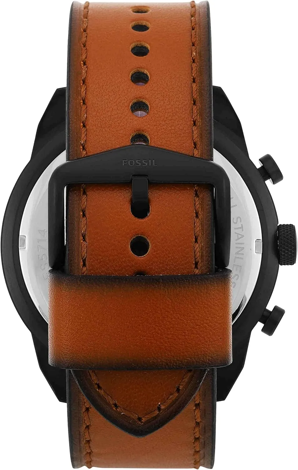 Quartz integral contemplate Stainless Steel Chronograph Watch Fossil Men's Bronson 