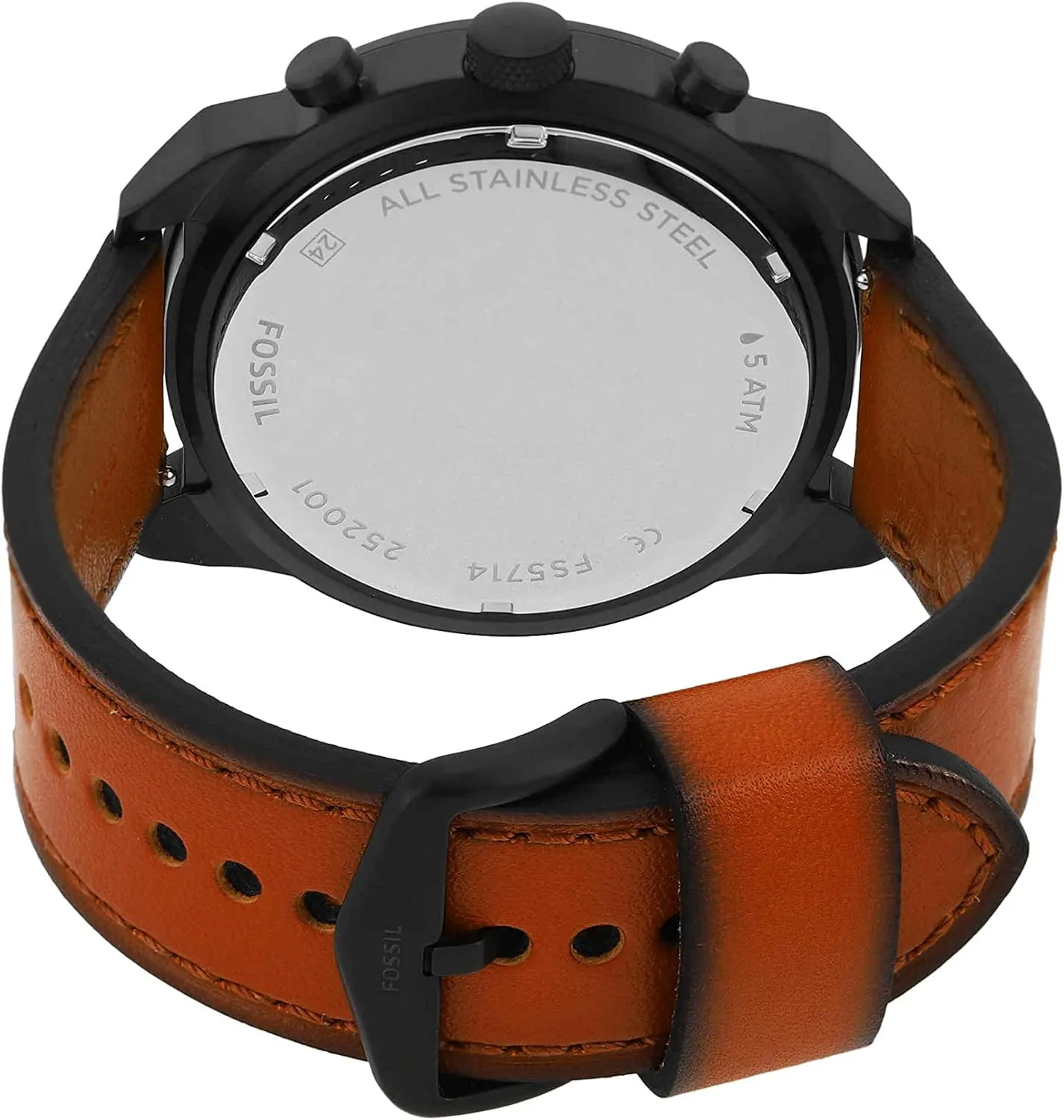 Quartz integral contemplate Stainless Steel Chronograph Watch Fossil Men's Bronson 