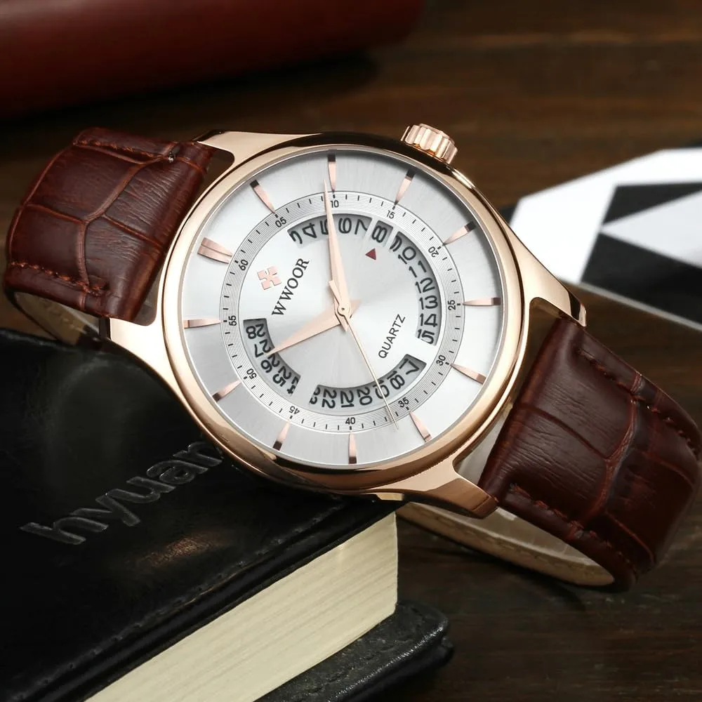 Quartz laborsaving refreeze assembly Wrist Watch Stylish Military Sport Watch Business Dress Waterproof Watch Hollowed Out Watch with Leather Strap FANMIS Men's Creative Hollow 