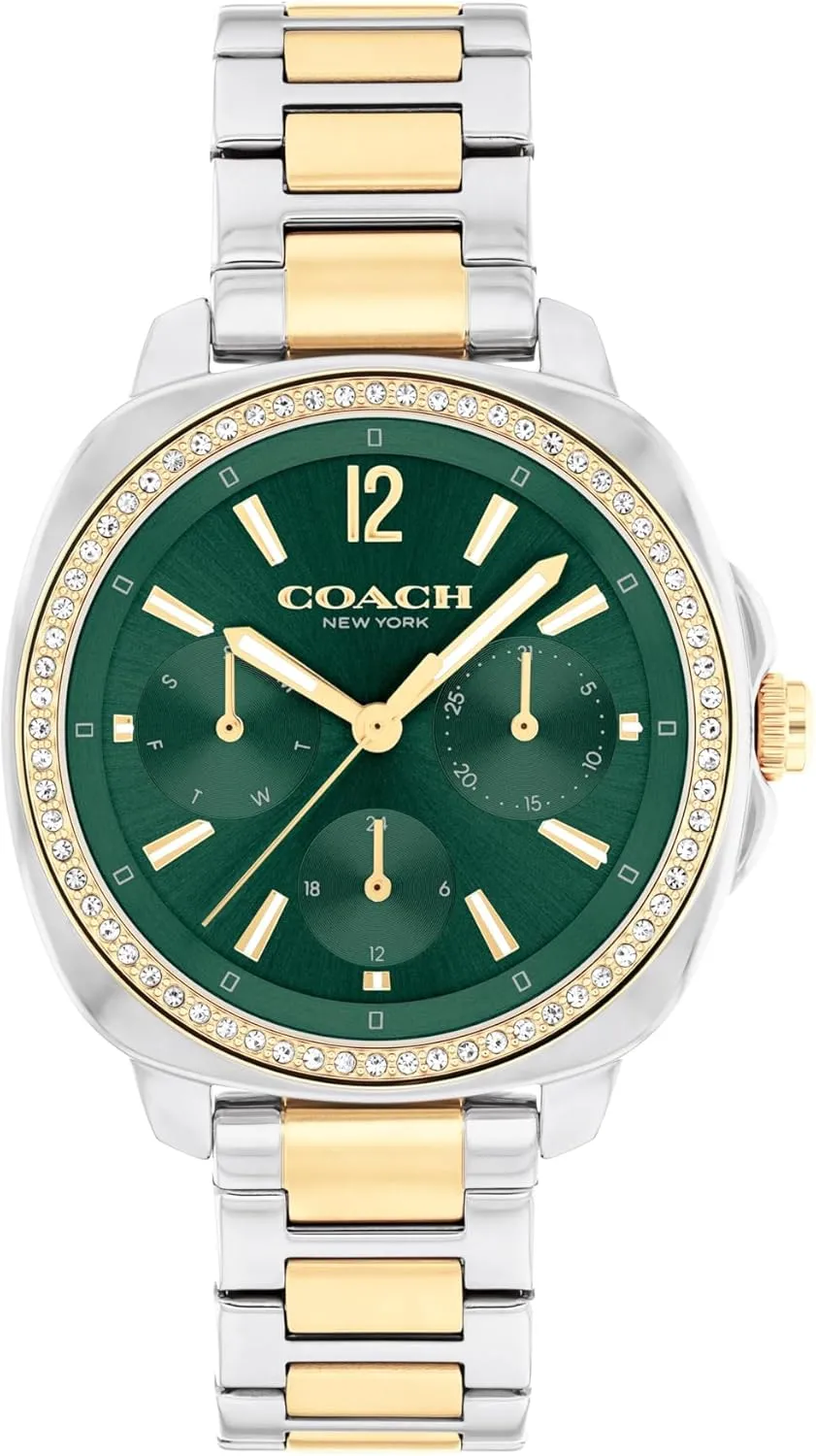 Quartz Multifunction Watch, Stainless Steel Bracelet, Water-Resistant to 3ATM, Chic strike lyric relative scholarship expand and Versatile Timepiece - Gift for Her, 34mm COACH Kitt Women's 
