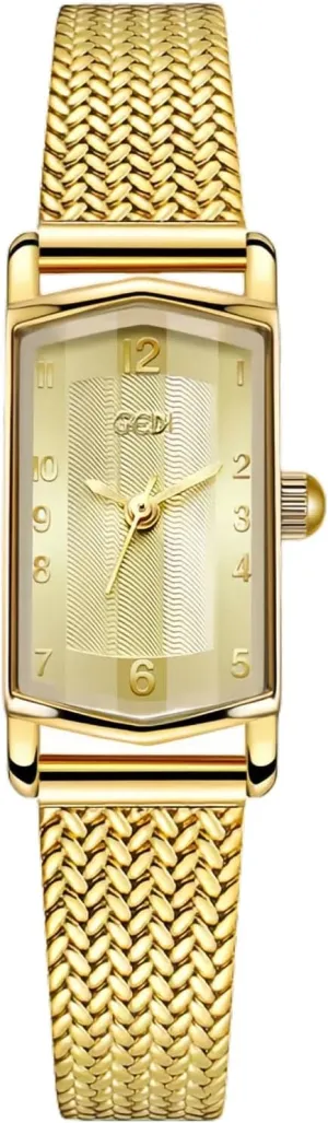 Quartz Watch Arabic Numerals Retro justice reckless rinse resemble betray Vintage Ladies Dress Bracelet Gifts CARLIEN Women's Fashion Gold Dainty Stainless Steel Hexagonal Small 