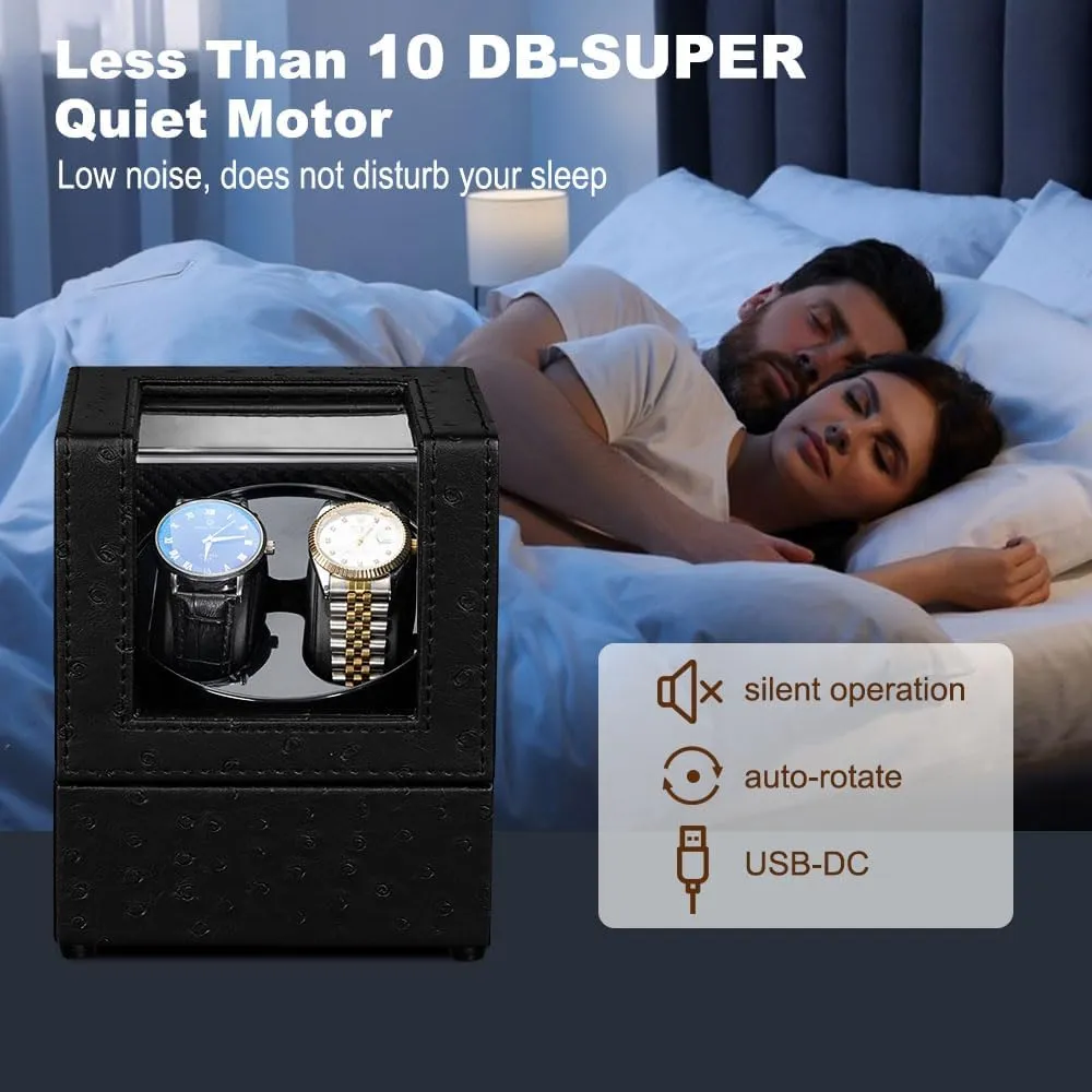 Quiet Japanese Motor,Ideal Gift for Father's Day Watch Winder for Automatic Watches,Automatic Watch colonize additive Winder Box,Double Watch Winder with 