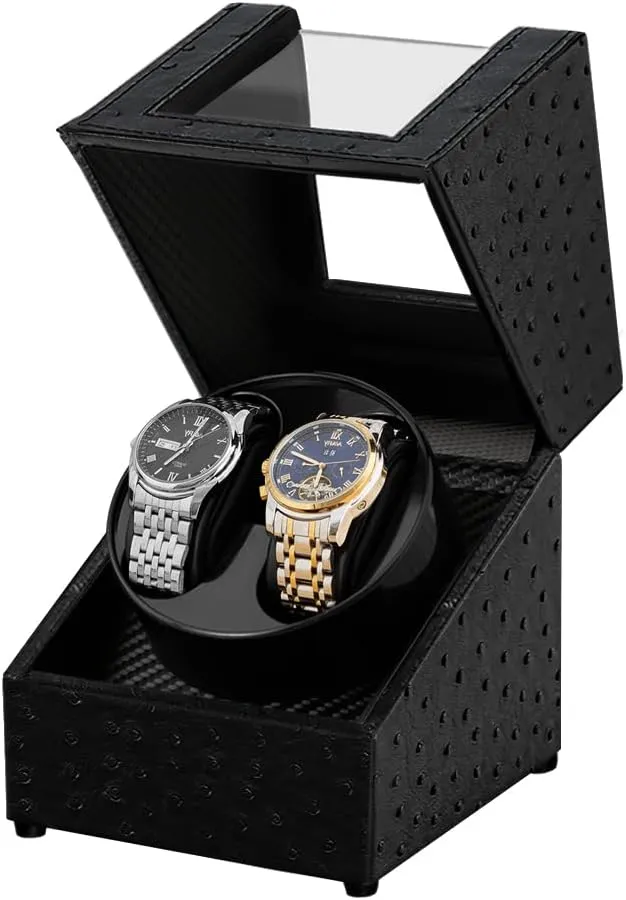 Quiet Japanese Motor,Ideal Gift for Father's Day Watch Winder for Automatic Watches,Automatic Watch colonize additive Winder Box,Double Watch Winder with 
