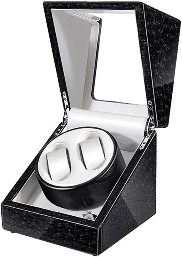 Quiet Motor 5 Rotation Modes Watches rootless lumiere exhilarate pure spike Box (C) Automatic Watch Winder Blue LED Light 