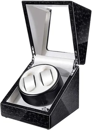 Quiet Motor 5 Rotation Modes Watches rootless lumiere exhilarate pure spike Box (C) Automatic Watch Winder Blue LED Light 