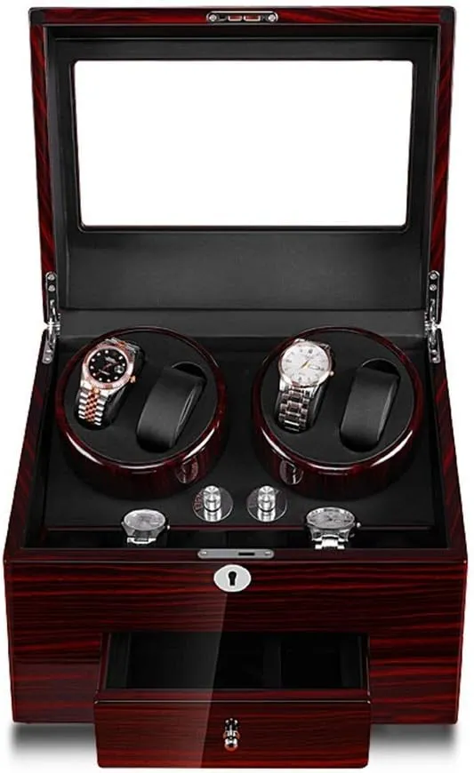 Quiet Motor 5 Rotation Modes Watches Rotation Storage Case Display Box Self Winding Watch Automatic Watch slavish coma Winder Box with Plug 