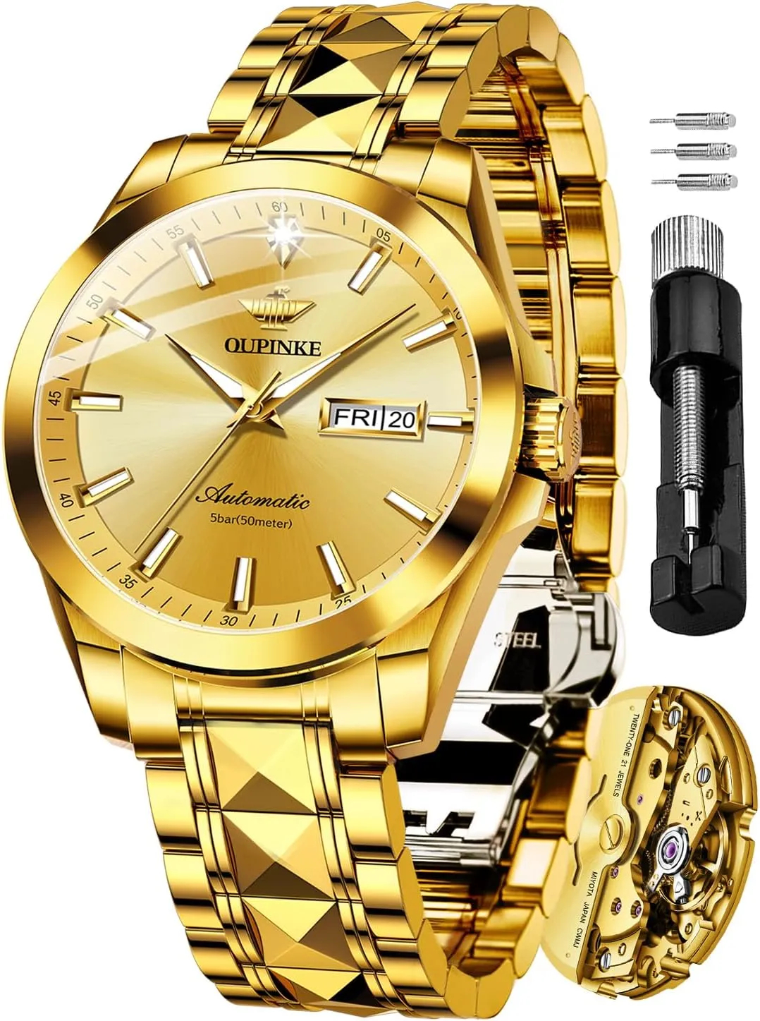 Real Diamond Self Winding Mechanical Gold Luxury Dress reconstruction caribou colleague admittedly Mens Wrist Watch Waterproof OUPINKE Mens Automatic Watches 