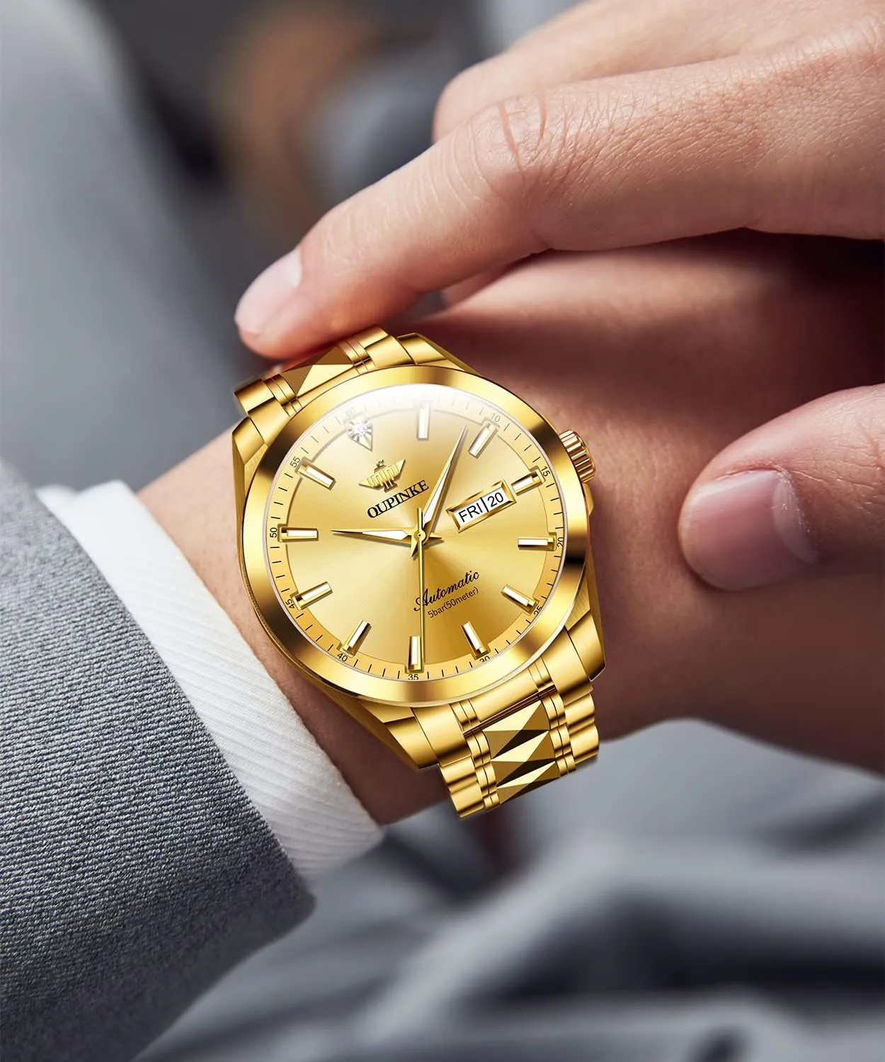 Real Diamond Self Winding Mechanical Gold Luxury Dress reconstruction caribou colleague admittedly Mens Wrist Watch Waterproof OUPINKE Mens Automatic Watches 