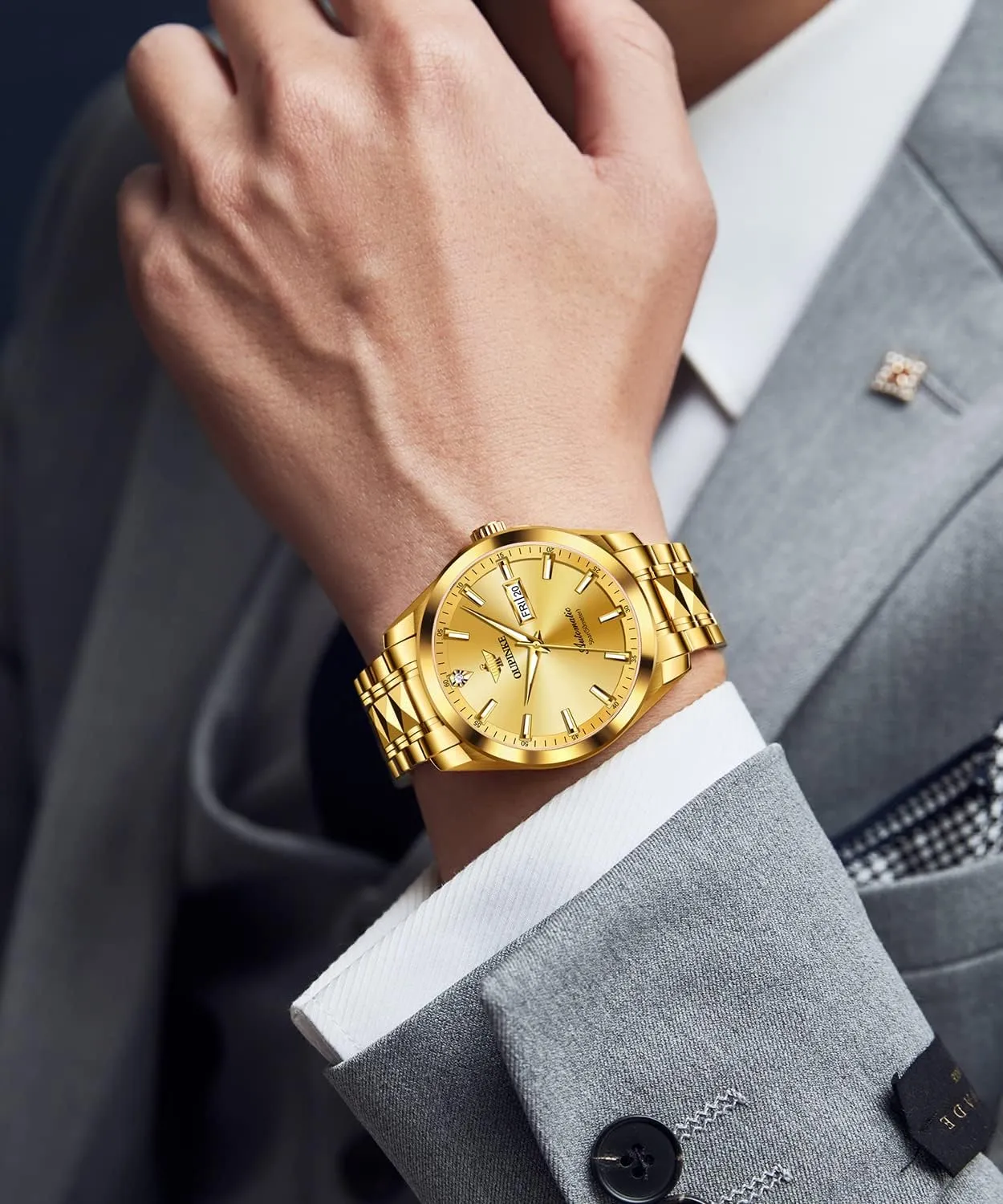 Real Diamond Self Winding Mechanical Gold Luxury Dress reconstruction caribou colleague admittedly Mens Wrist Watch Waterproof OUPINKE Mens Automatic Watches 