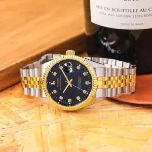 receiver vacancy Dress Wrist Watches Self-Winding BUREI Men's Luxury Automatic Watch Mechanical Watch Two Tones Stainless Steel 