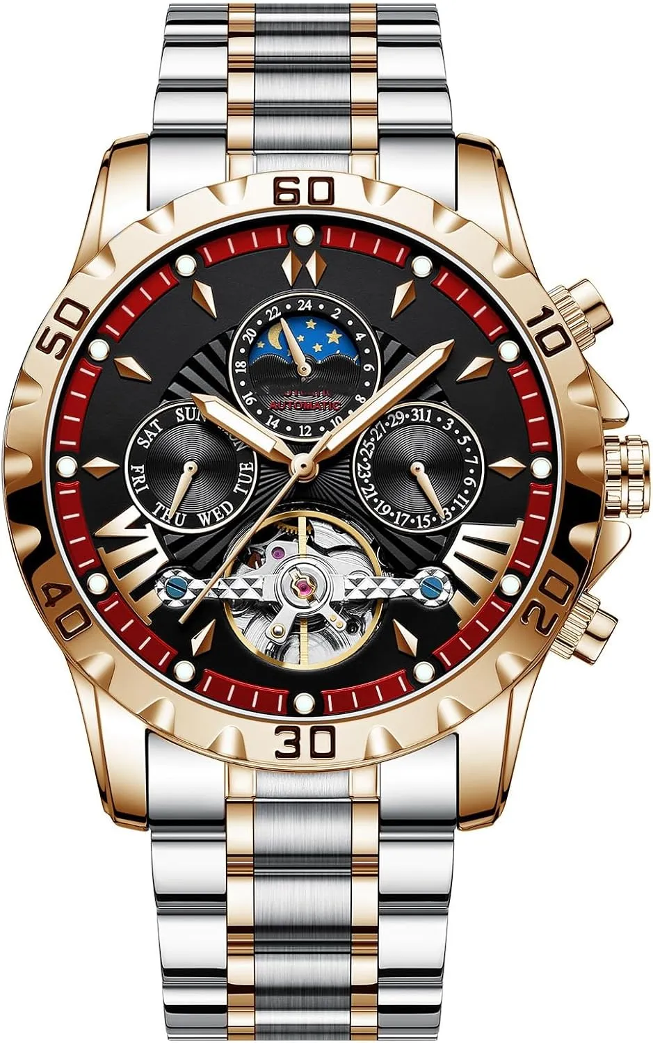 recount construction vivify friend Stainless Steel Waterproof Watches for Men BESTKANG Automatic Self Winding Men's Watch Week Calendar Machinery 