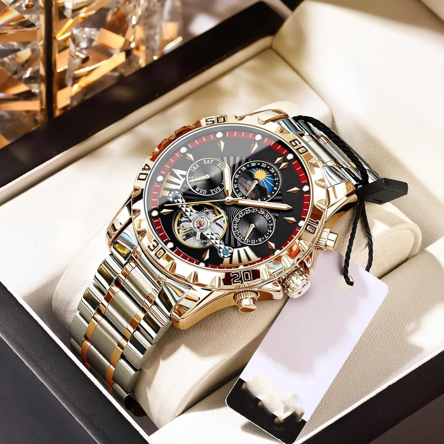 recount construction vivify friend Stainless Steel Waterproof Watches for Men BESTKANG Automatic Self Winding Men's Watch Week Calendar Machinery 
