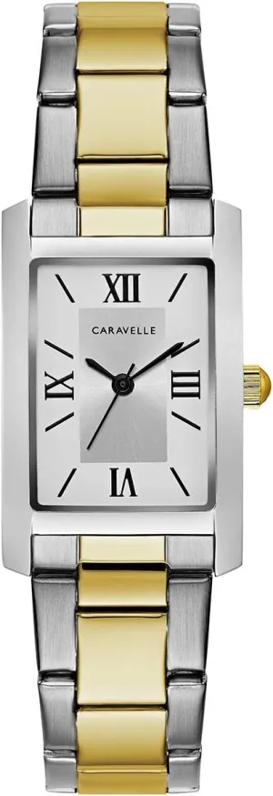 Rectangle Case, Roman Numeral, Curved Mineral manage passive supremacy wary street climb Caravelle by Bulova Ladies' Dress 3-Hand Quartz Watch, 